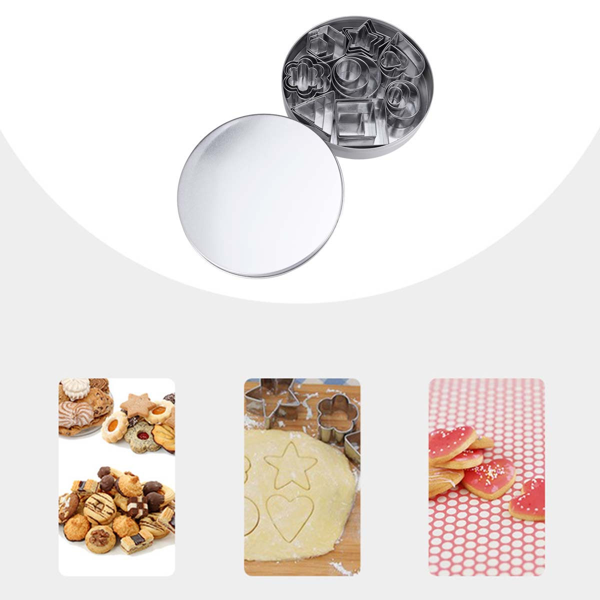 Baking Kitchen Set - Zestaw 24 wykrawaczy do ciastek ze